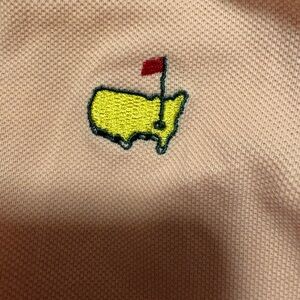 Peach Official Masters Logo Polo Embroidered Flag ladies size medium